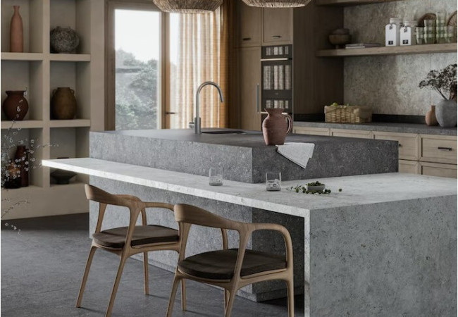 Sabbia - Céramique Dekton - Finition Mat Texturée (Mat) - Plans Cuisines