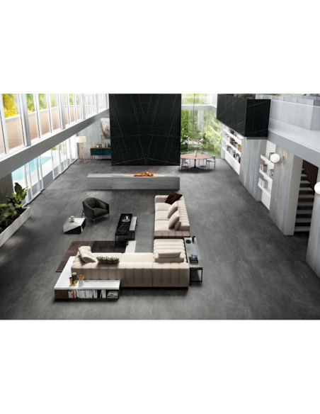 Sahara Noir - Céramique Infinity - Finition Lucidato (Poli) - Plans Cuisines
