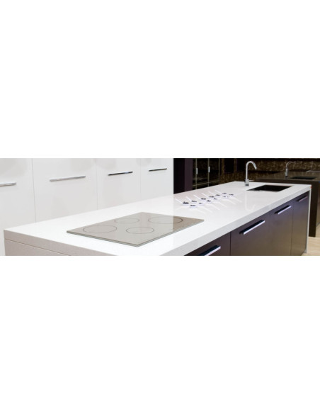 Snow - Quartz Compac - Finition Poli (Poli) - Plans Cuisines