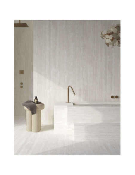 Travertino Bianco - Céramique Infinity - Finition Mat (Mat) - Plans Cuisines