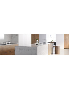 Unique Bianco - Quartz Compac - Finition Poli (Poli) - Plans Cuisines 2
