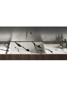 Unique Calacatta Black - Quartz Compac - Finition Poli (Poli) - Plans Cuisines 2