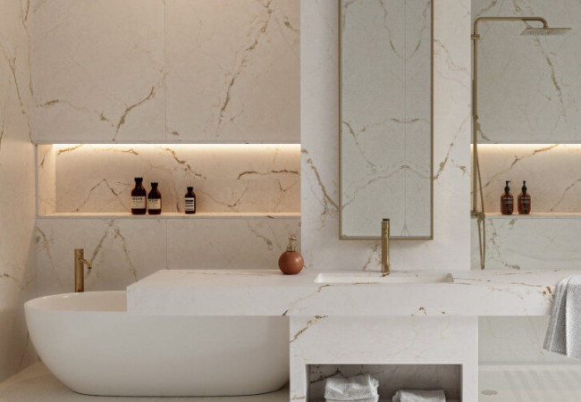 Versailles Ivory - Quartz Silestone - Finition Poli (Poli) - Plans Cuisines