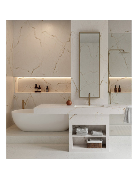 Versailles Ivory - Quartz Silestone - Finition Poli (Poli) - Plans Cuisines