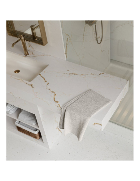 Versailles Ivory - Quartz Silestone - Finition Poli (Poli) - Plans Cuisines