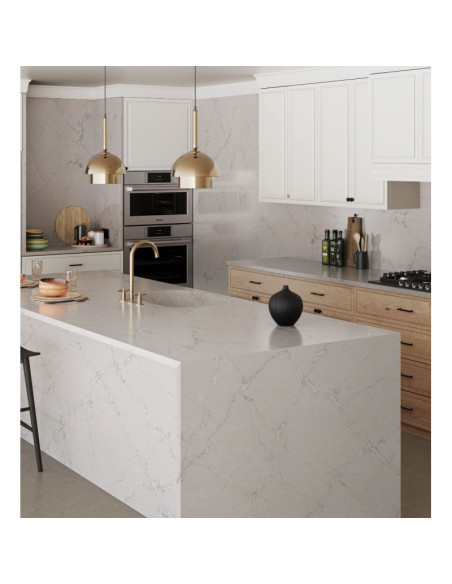 Victorian Silver - Quartz Silestone - Finition Poli (Poli) - Plans Cuisines