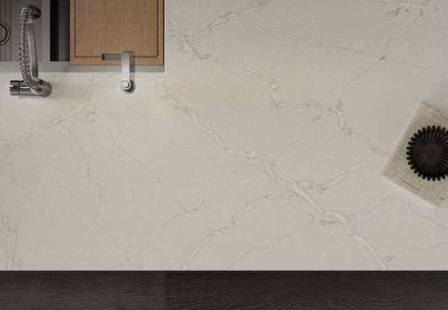 Victorian Silver - Quartz Silestone - Finition Poli (Poli) - Plans Cuisines