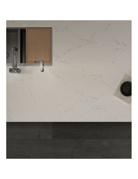 Victorian Silver - Quartz Silestone - Finition Poli (Poli) - Plans Cuisines