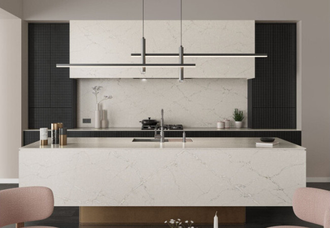Victorian Silver - Quartz Silestone - Finition Poli (Poli) - Plans Cuisines