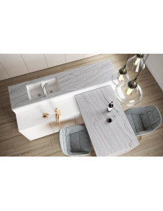 White Macaubas - Granit SENSA - Finition Poli (Poli) - Plans Cuisines 2
