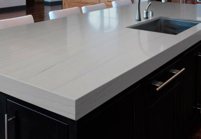 White Macaubas - Granit SENSA - Finition Poli (Poli) - Plans Cuisines