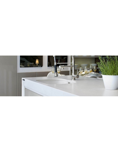 White Storm 14 - Quartz Silestone - Finition Suede (Mat) - Plans Cuisines