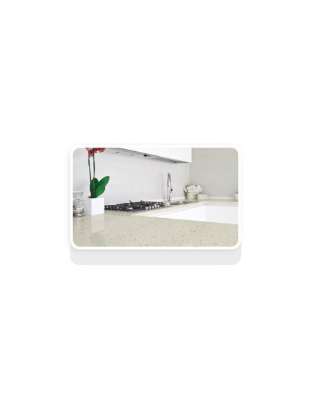 Blanc Diament - Leader Quartz - Finition Poli (Poli) - Plans Cuisines