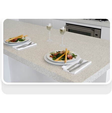 Blanc Etoilé - Leader Quartz - Finition Poli (Poli) - Plans Cuisines