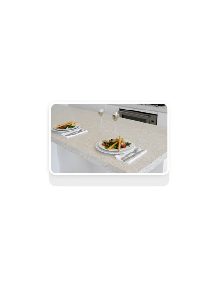 Blanc Etoilé - Leader Quartz - Finition Poli (Poli) - Plans Cuisines