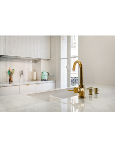 Blanco Carrara - Céramique Néolith - Finition Silk (Mat) - Plans Cuisines 2