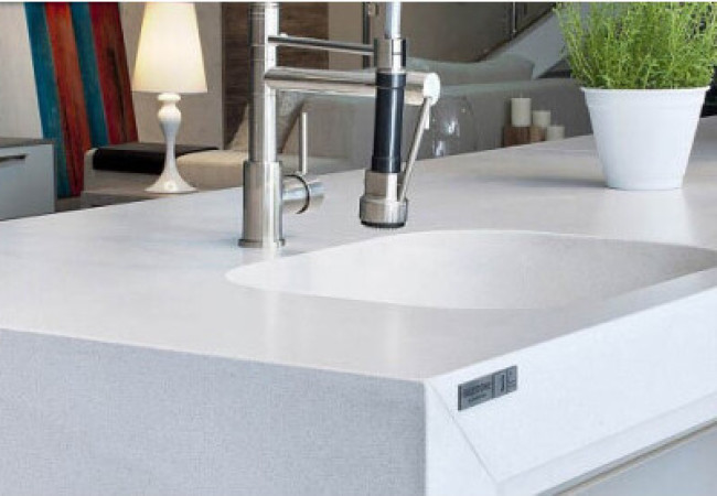 Blanco Norte 14 - Quartz Silestone - Finition Poli (Poli) - Plans Cuisines