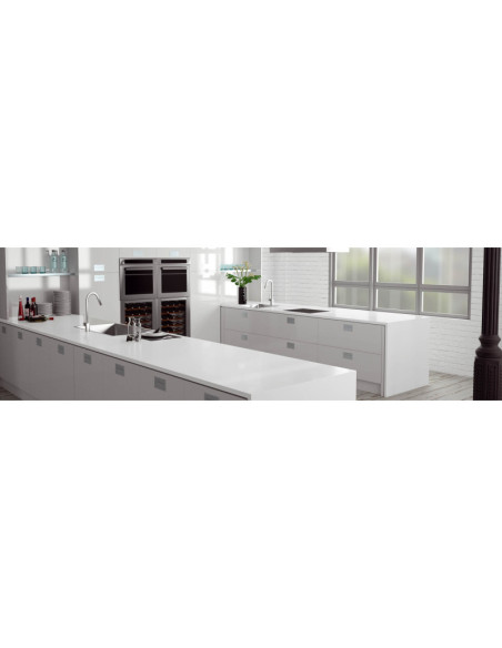 Absolut Blanc - Quartz Compac - Finition Glacé (Mat) - Plans Cuisines