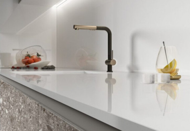 Absolute White - Céramique Infinity - Finition Mat (Mat) - Plans Cuisines