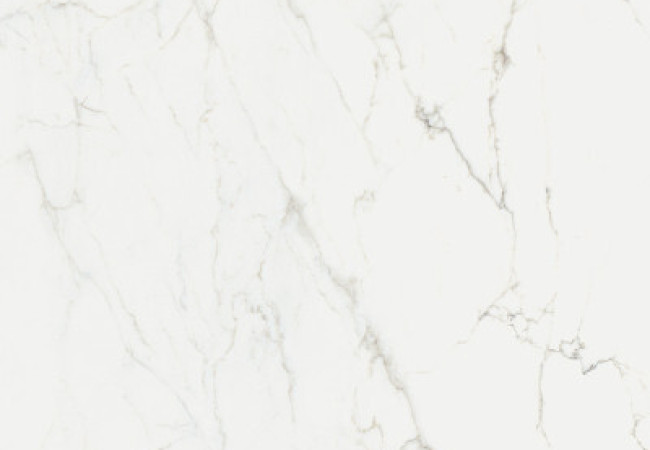 Calacatta Glory (Lincoln) - Céramique Infinity - Finition Levigato Pearl (Velour) - Plans Cuisines