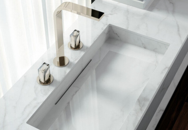 Calacatta Glory (Lincoln) - Céramique Infinity - Finition Lucidato (Poli) - Plans Cuisines
