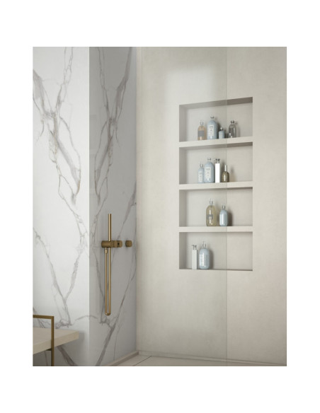 Calacatta Oro - Céramique Infinity - Finition Lucidato (Poli) - Plans Cuisines