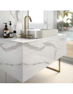 Calacatta Oro - Céramique Infinity - Finition Satinado (Satiné) - Plans Cuisines 2