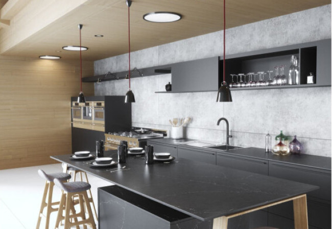 Charcoal Soapstone - Quartz Silestone - Finition Suede (Mat) - Plans Cuisines