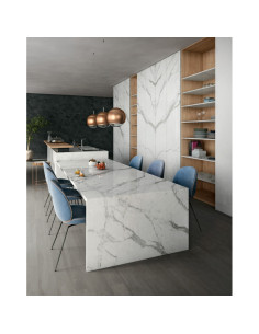 Classic Statuario - Céramique Infinity - Finition Lucidato (Poli) - Plans Cuisines 2