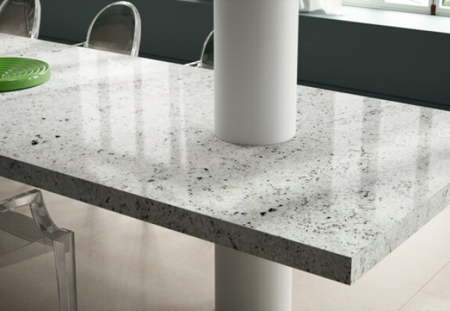 Colonial White - Granit SENSA - Finition Poli (Poli) - Plans Cuisines