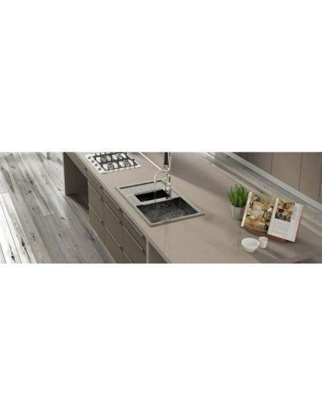 Coral Clay - Quartz Silestone - Finition Suede (Mat) - Plans Cuisines