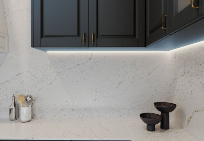 Eclectic Pearl - Quartz Silestone - Finition Poli (Poli) - Plans Cuisines