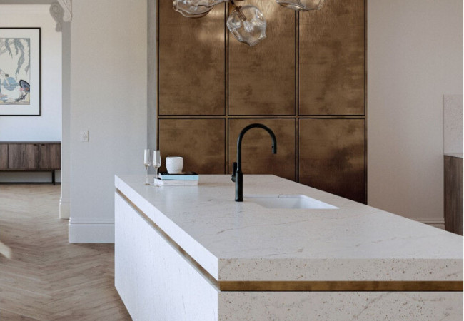 Eclectic Pearl - Quartz Silestone - Finition Poli (Poli) - Plans Cuisines