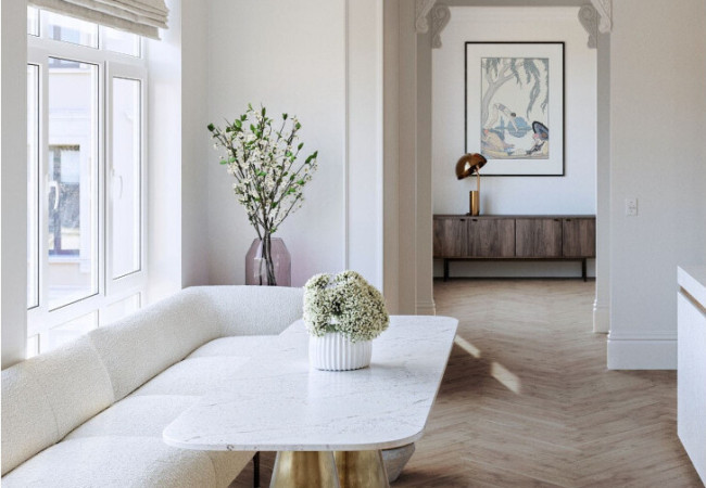 Eclectic Pearl - Quartz Silestone - Finition Poli (Poli) - Plans Cuisines
