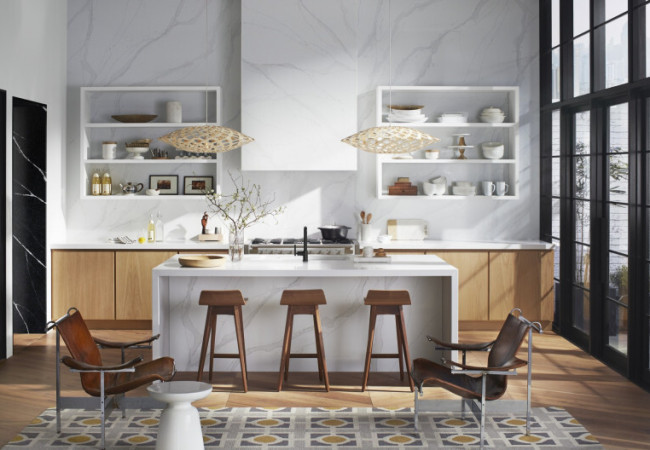 Eternal Calacatta Gold - Quartz Silestone - Finition Suede (Mat) - Plans Cuisines