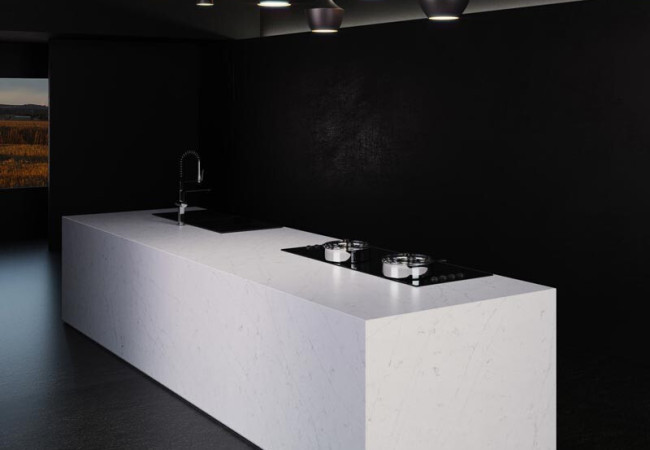 Eternal Statuario - Quartz Silestone - Finition Suede (Mat) - Plans Cuisines