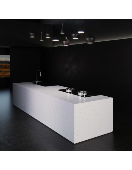 Eternal Statuario - Quartz Silestone - Finition Suede (Mat) - Plans Cuisines
