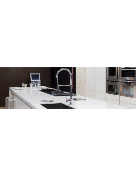 Glaciar - Quartz Compac - Finition Poli (Poli) - Plans Cuisines