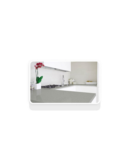 Gris Moucheté - Leader Quartz - Finition Poli (Poli) - Plans Cuisines