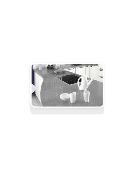 Gris Scintillant - Leader Quartz - Finition Poli (Poli) - Plans Cuisines