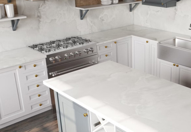 Helena 22 - Céramique Dekton - Finition Xgloss (Poli) - Plans Cuisines