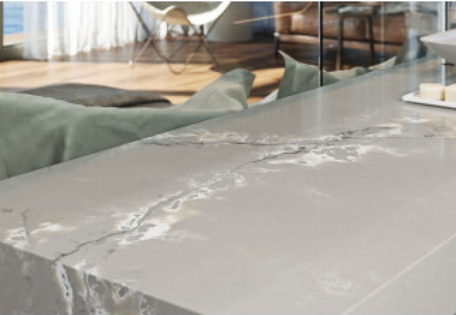 Ice White - Quartz Compac - Finition Poli (Poli) - Plans Cuisines