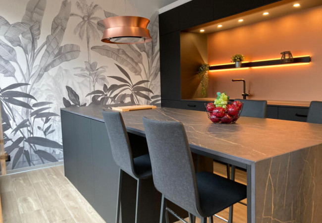 Laurent - Céramique Dekton - Finition Mat Texturée (Mat) - Plans Cuisines