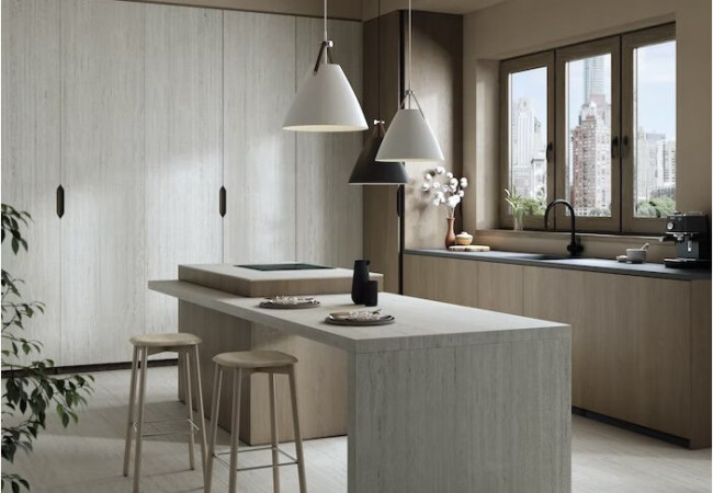 Marmorio - Céramique Dekton - Finition Mat Texturée (Mat) - Plans Cuisines