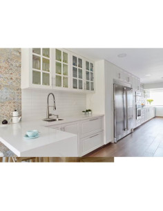 Miami White 17 - Quartz Silestone - Finition Poli (Poli) - Plans Cuisines 2