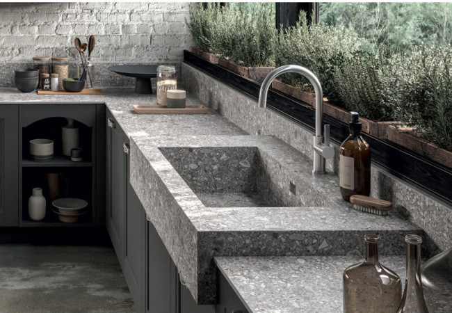 Milan Stone - Céramique Infinity - Finition Mat (Mat) - Plans Cuisines