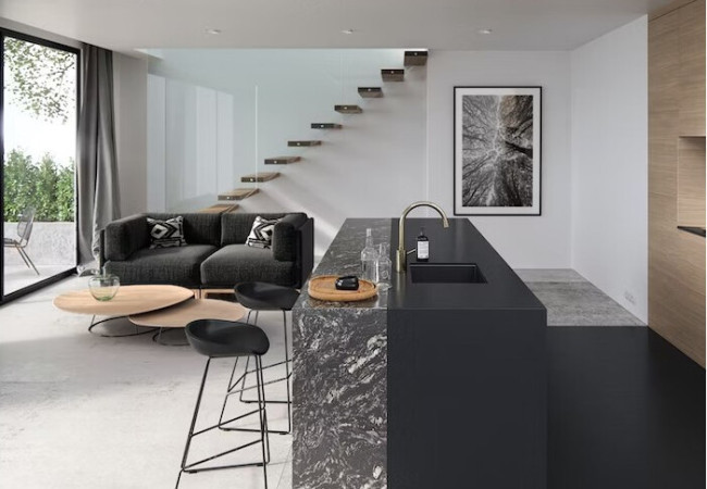 Moack Black - Granit SENSA - Finition Suede (Mat) - Plans Cuisines
