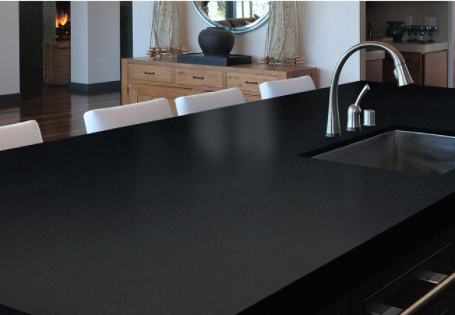 Moack Black - Granit SENSA - Finition Suede (Mat) - Plans Cuisines