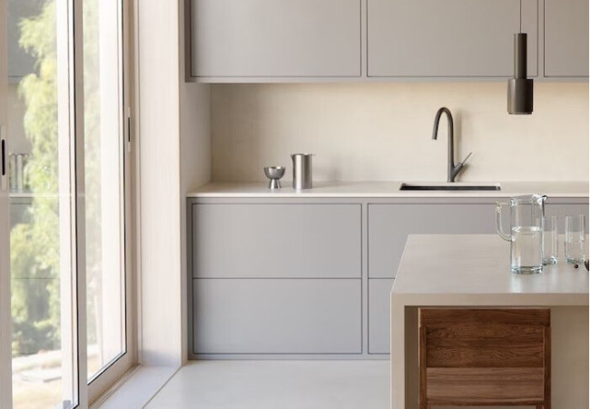 Nacre - Céramique Dekton - Finition Velvet Texturé (Velour) - Plans Cuisines