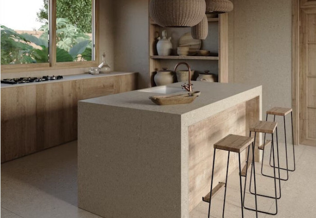 Avorio - Céramique Dekton - Finition Mat Texturée (Mat) - Plans Cuisines
